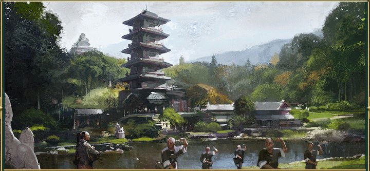 A Painting of the Porcelain Tower Wonder in Civilization 5 Brave New World and Gods and Kings