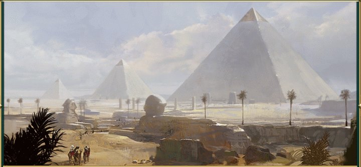 A Painting of the Pyramids Wonder in Civilization 5 Brave New World and Gods and Kings