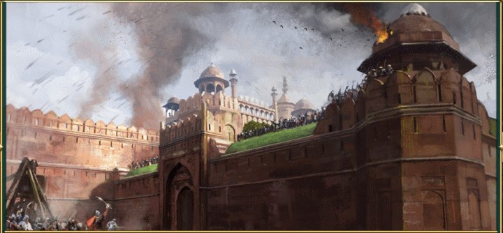 A Painting of the Red Fort Wonder in Civilization 5 Brave New World and Gods and Kings