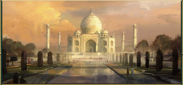 A Painting of the Taj Mahal Wonder in Civilization 5 Brave New World and Gods and Kings