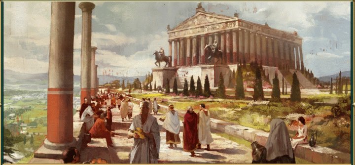 A Painting of the Temple of Artemis Wonder in Civilization 5 Brave New World and Gods and Kings